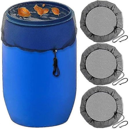 3 st Nätöverdrag Regn 60cm Justerbart Regnvattentunna Nät Regntunna Kit Vattenuppsamlingshinkar Tank Regnvattenuppsamlingsverktyg För Utomhus Trädgård