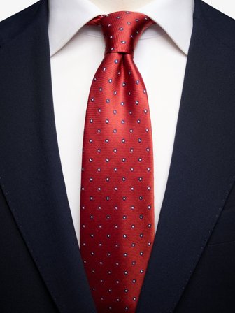 John Henric Men's Terrakotta Krawattenschal Geometrisch Size 7,5