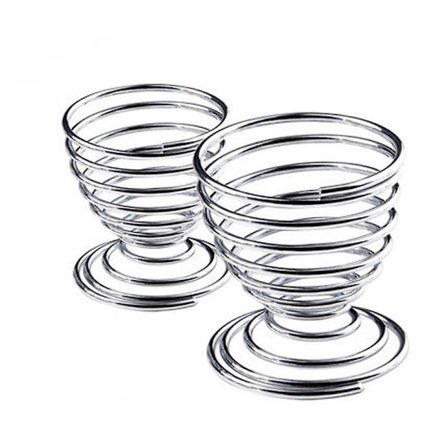 2 stk. Metal Spiral Spring Wire Bakke Æg Kop Opbevaring Holder Stativ K
