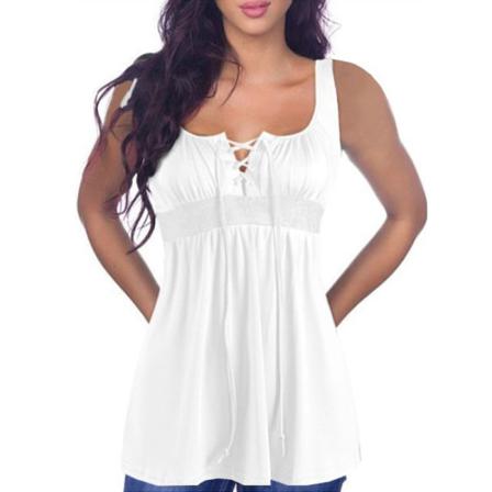 Sleeveless Tank S Solid Color Summer
