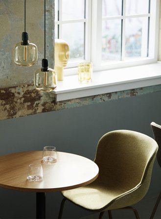 Amp taklampe small Ø14 - gull/grønn