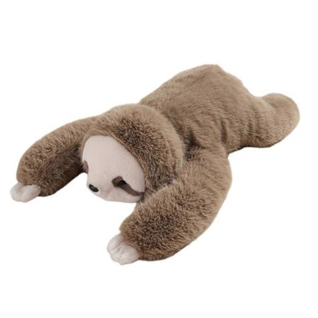 Vektet plysjleker og puter egnet for barn og voksne; kan lindre angst og hjelpe med søvn; søt plysjleke, dovendyr, 45 cm.