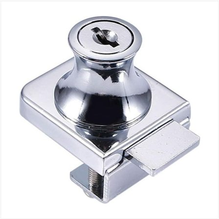 Fontainebleau glassdør lås, kromstål lås, lås glasskjerm