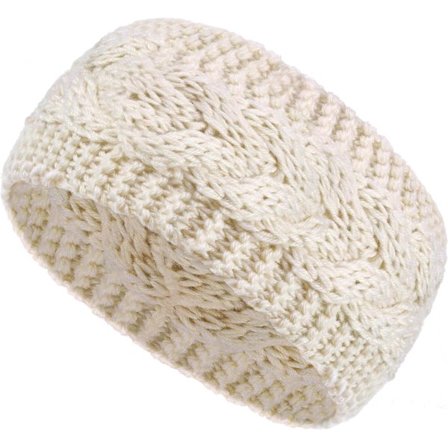 Beige - Dame Vinter Hovedbånd Drejet Uld Hovedbånd Ørevarmer Hår Dækning (1stk)