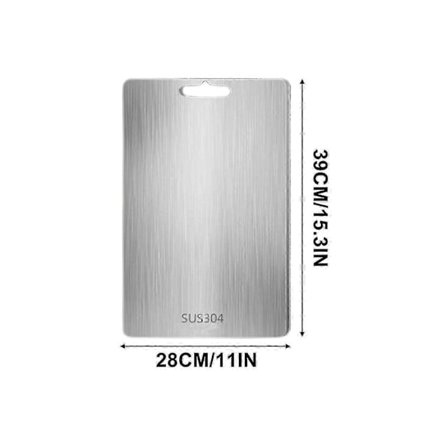 Titanium skjærebrett - Skjærebrett i rustfritt stål for kjøkken 304 Hakkebrett Matvaregodkjent for