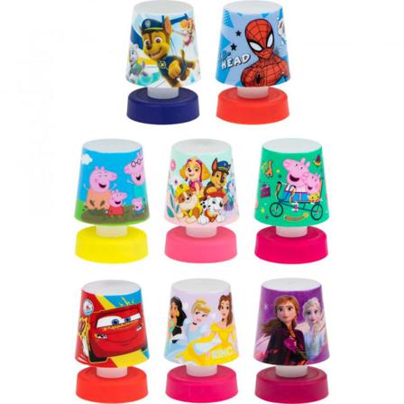 Disney Nattlampa / Myslampa - 8 Olika Motiv - Greta Gris Familj