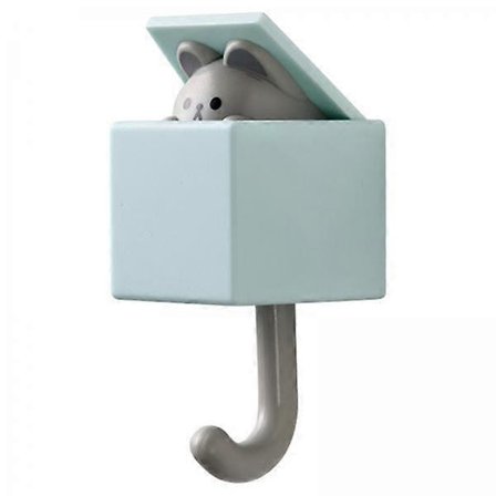 6x Knager Vægmonteret Dekorativ Taske Knagerække til Entré Hjemmekontor Blå