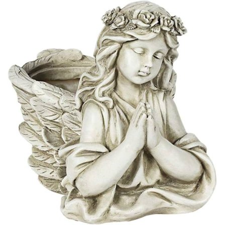 Englestatue Plantepotte Hode Planter Sukkulent Plantepotte Menneskelig Flo