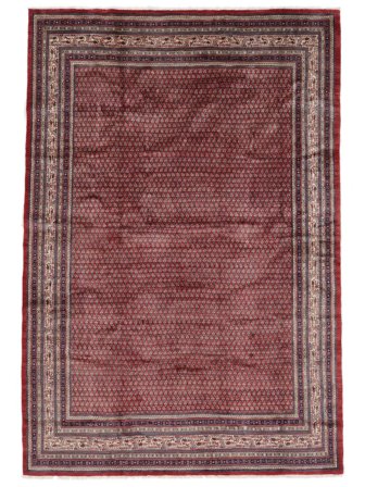 Noué À La Main Sarough Mir Tapis 236X314 Persan De Laine Rouge Foncé/Noir Grand