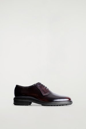 COS Men's Leather Oxford Shoes in Red