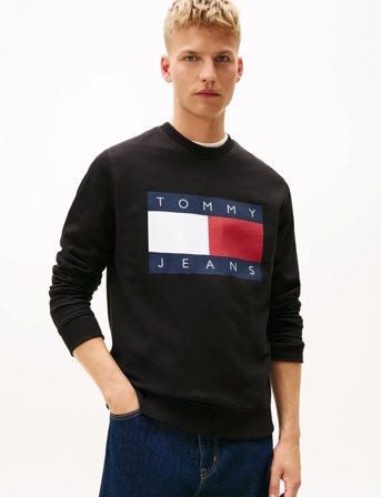 Tommy Jeans Tjm Reg Big Flag Cneck Ext - Black - S