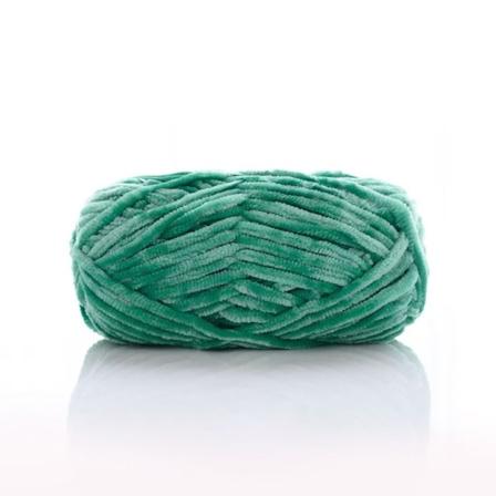 Chenille Velvet Garn Chunky strikket kartede tråde GRØN green
