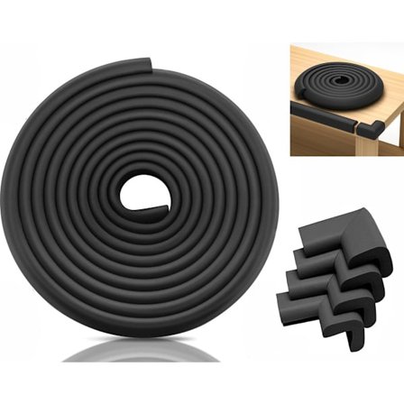 Hjørnebeskyttelsessett - Hjørnebeskyttere Baby - 2 Meter Støtfangerskum - Bordbeskytter