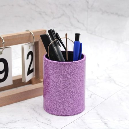 Glitter Pen Holder Pencil Cup PU
