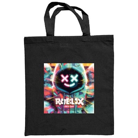 Stoffpose Neonfarget Roblox hettegenserfigur med lysende effekter og energifylt bakgrunn, moderne spillillustrasjon i dristig fargepalett