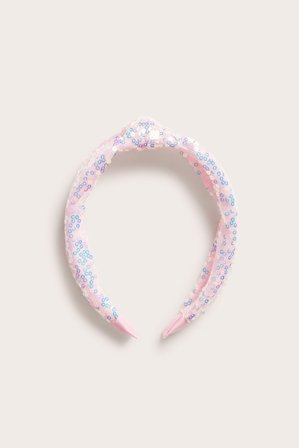 Kappahl | Opaska z cekinami Różowy ONE SIZE | Różowy