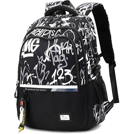 Ryggsekk for unge studenter - Laptopryggsekk - Trendy lett vanntett ryggsekk-tfrf