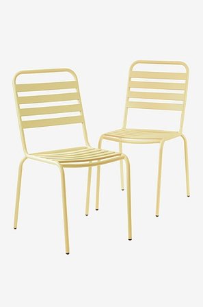 Jotex - Utestol 2-pack Aluminium Smörgul DEIA - Köp Utestolar & utepallar hos Jotex