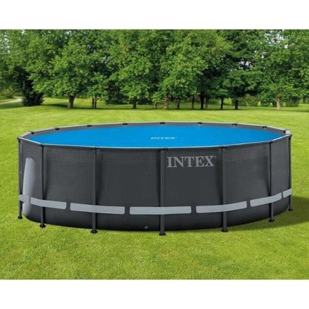 INTEX Poolöverdrag solenergi blå 470 cm polyeten