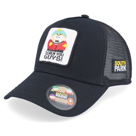 South Park - Negro trucker Gorra - Screw You Guys Cartman Patch Black Trucker @ Hatstore