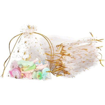 50 kpl Organza-pusseja, 9 x 12cm Pieni Värillinen Organza-pussi Lahjaksi