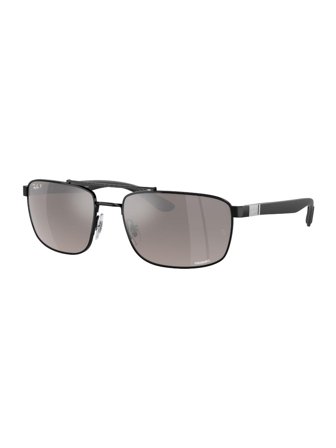 Ray Ban Unisex's sunglasses with a frame made of metal in black and plastic lenses in grey gradient polar