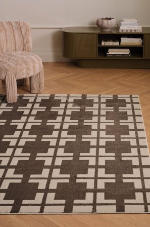 &Home - Matta Real Check - Beige - Jute- & sisalmattor - 160X230 - Från Homeroom