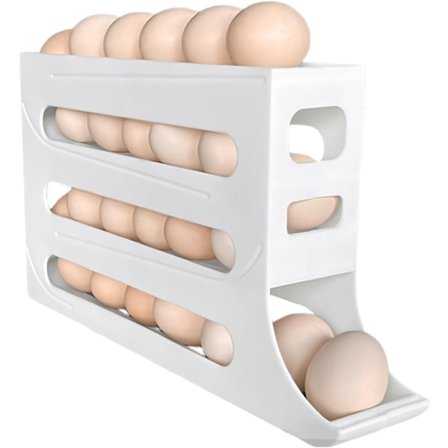30 egg egg holder for kjøleskap - Auto Rolling kjøleskap egg organizer