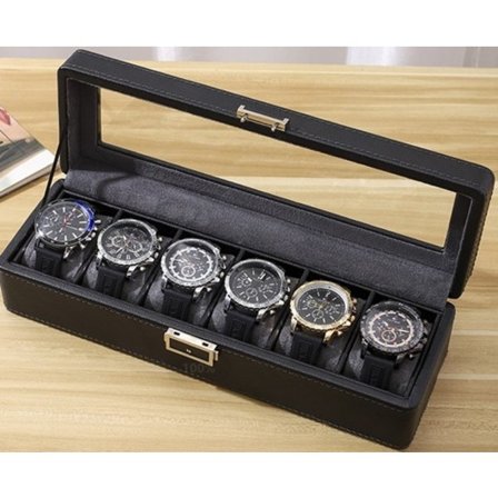 Kellolaatikko - Luksusmalli PU-nahasta