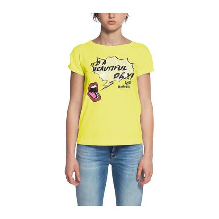 Love Moschino T-Shirts Gul, Dame
