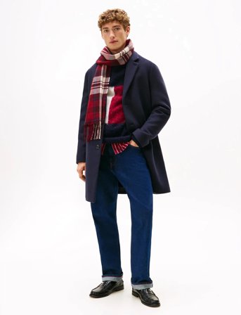 Tommy Hilfiger Dc Wool Mix Coat - Navy - XXL