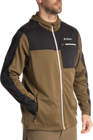 Klim Glacier Hoodie Mörk olivgrön/svart M