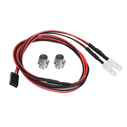 2 stk. 5 mm forlygter RC tilbehør LED-lys til 1/10 model driftbil (9# hvidt lys)