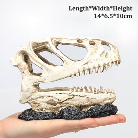 Simulering Resin Skull Ornamenter DIY Aquarium Decoration 14*6.5*10 cm