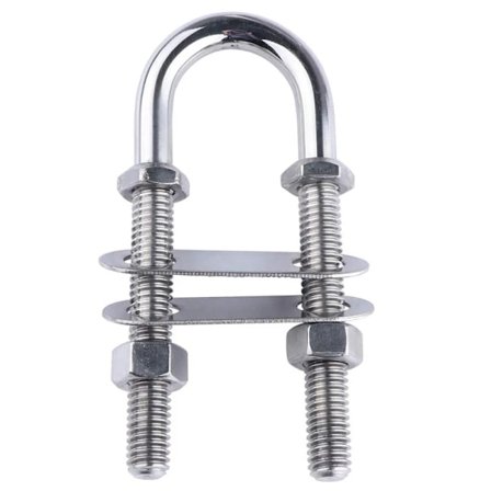Båttilbehør i rustfritt stål, Marine båt akterstavn baug, fortøyningsøye, U-bolt 5 tommer lang
