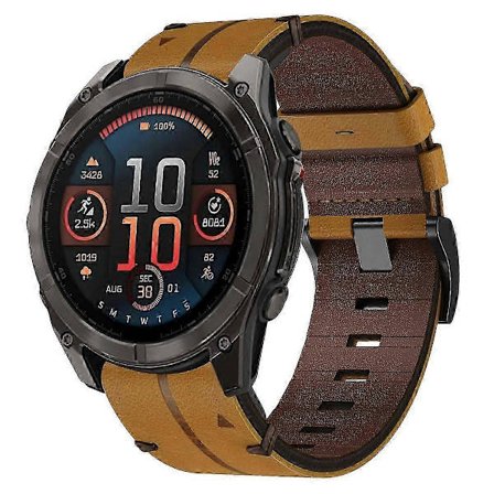 Läderarmband för Garmin Fenix 8 Amoled 47mm