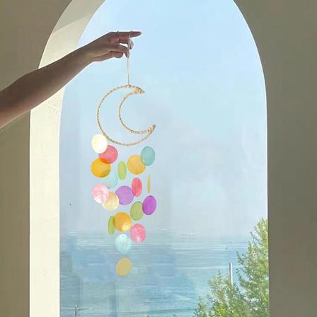 Skjell vindklokker gjør-det-selv-materiale bag liten frisk hengende varsel kreativ håndlastdekorasjon colour