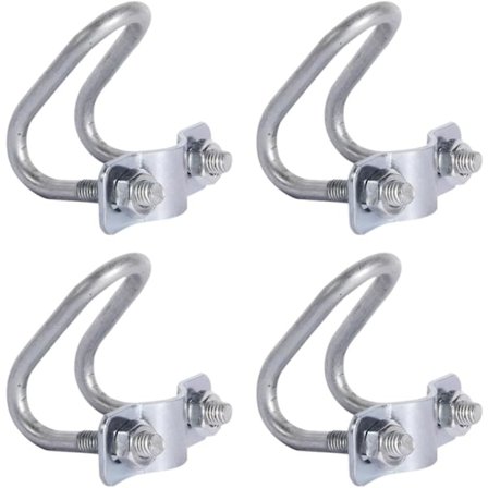 Paket U-formade rörklammer, stela rörstöd, horisontella/vertikala anslutningar, idealiska för lantbruk och trädgård 20 x 20