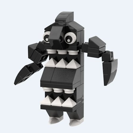 Garten of Banban Lego-liknande spel Grön-huvad monster flamingo MOC modellbyggstenar barns utbildningsleksaker