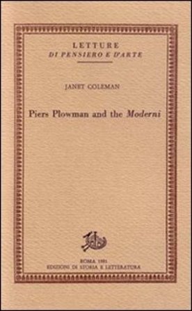 Piers Plowman and the Moderni Janet Coleman