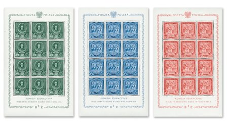 Polen 1946 - MICHEL 445-447 - Arksæt postfrisk