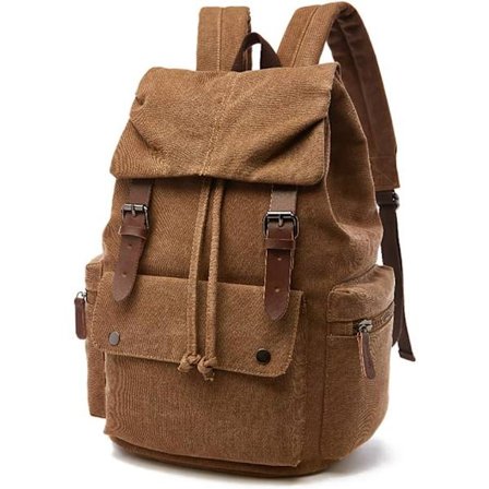 Vintage Canvas Laptop Ryggsekk Reise Ryggsekk Stor Kapasitet Veske Unisex, Reise Ryggsekk, Skulderveske Dataveske