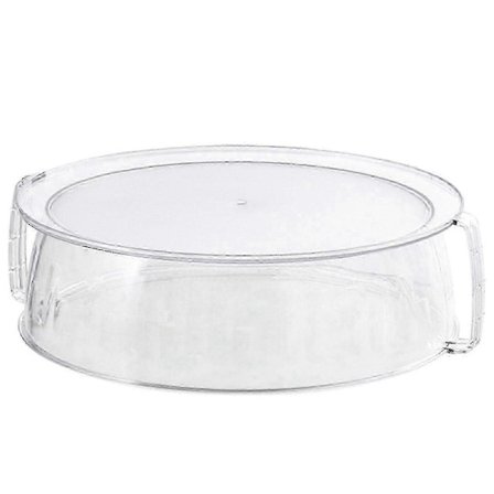 Høj mikrobølgeovnslåg i glas med stænkskærm og håndtag til opvarmning af pasta og rester