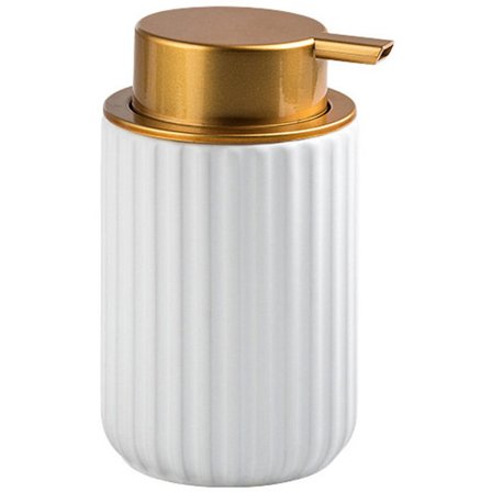 Keramisk emulsionsshampoo, shower gel, håndsæbedispenser pumpeflaske, hvid, 8*13.5, 320ml