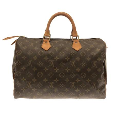 Louis Vuitton Vintage Pre-owned Speedy 35 Monogram Håndtaske Brun, Dame Vintage Tasker, Størrelse: ONE Size
