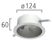 EUTRAC Synergy 21 by EUTRAC 3~EINBAUTOPF FÜR PUNKTAUSLASS, Schwarz