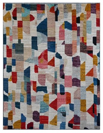 Tapis Berbère Colourful 146X196 Marron/Gris (Laine, Afghanistan)