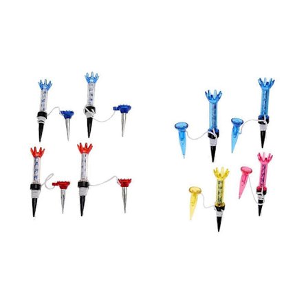 8 stycken/set 80 mm magnetiska golf-tees i plast med ankare, slumpmässig färg (FMY)