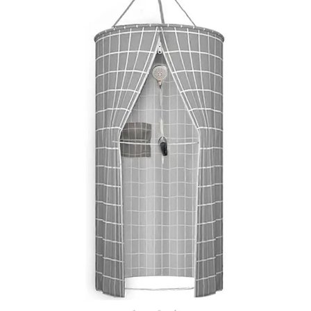 Tykt isolerende varmt vinterbruseforhæng vandtæt telt som vist