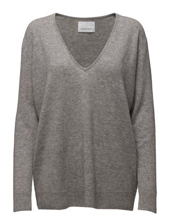 Boston V-Neck 6304 Pulllover Grå Samsøe Samsøe